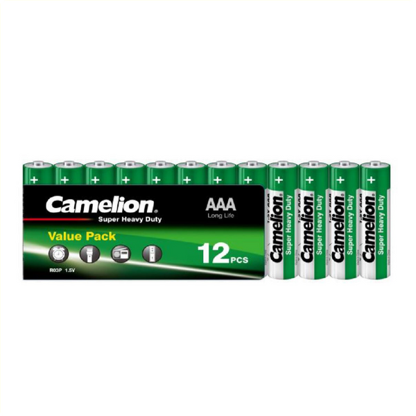 Camelion AAA batterijen zink-carbon, 12 stuks (werkplaatsverpakking)