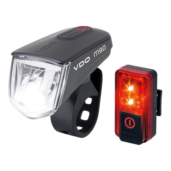 VDO verlichtingsset Eco light M90FL USB 90 Lux + RED PLUS RL
