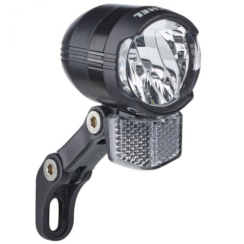 Buchel shiny 80 led koplamp naafdynamo 80 lux aan uit auto+standlicht