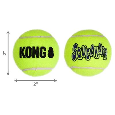Kong squeakair tennisbal geel met piep