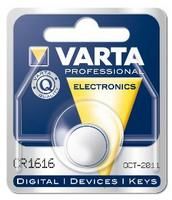 Pile bouton Varta Lithium CR1616 3V, par pièce sous blister. (emballage suspendu)