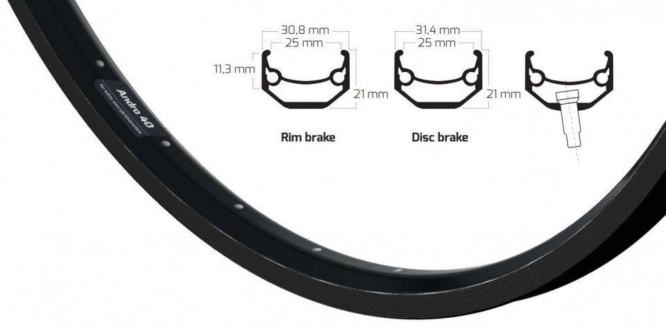 Ryde velg andra 40 24 inch (507) zwart schijf 32 gaats