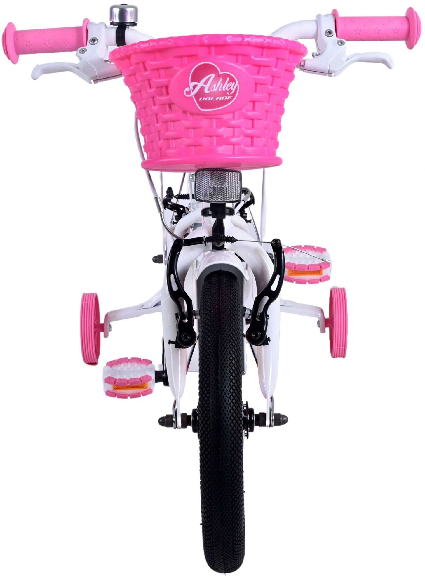 Volare Ashley Kinderfiets - Meisjes - 14 inch - Wit - Twee Handremmen
