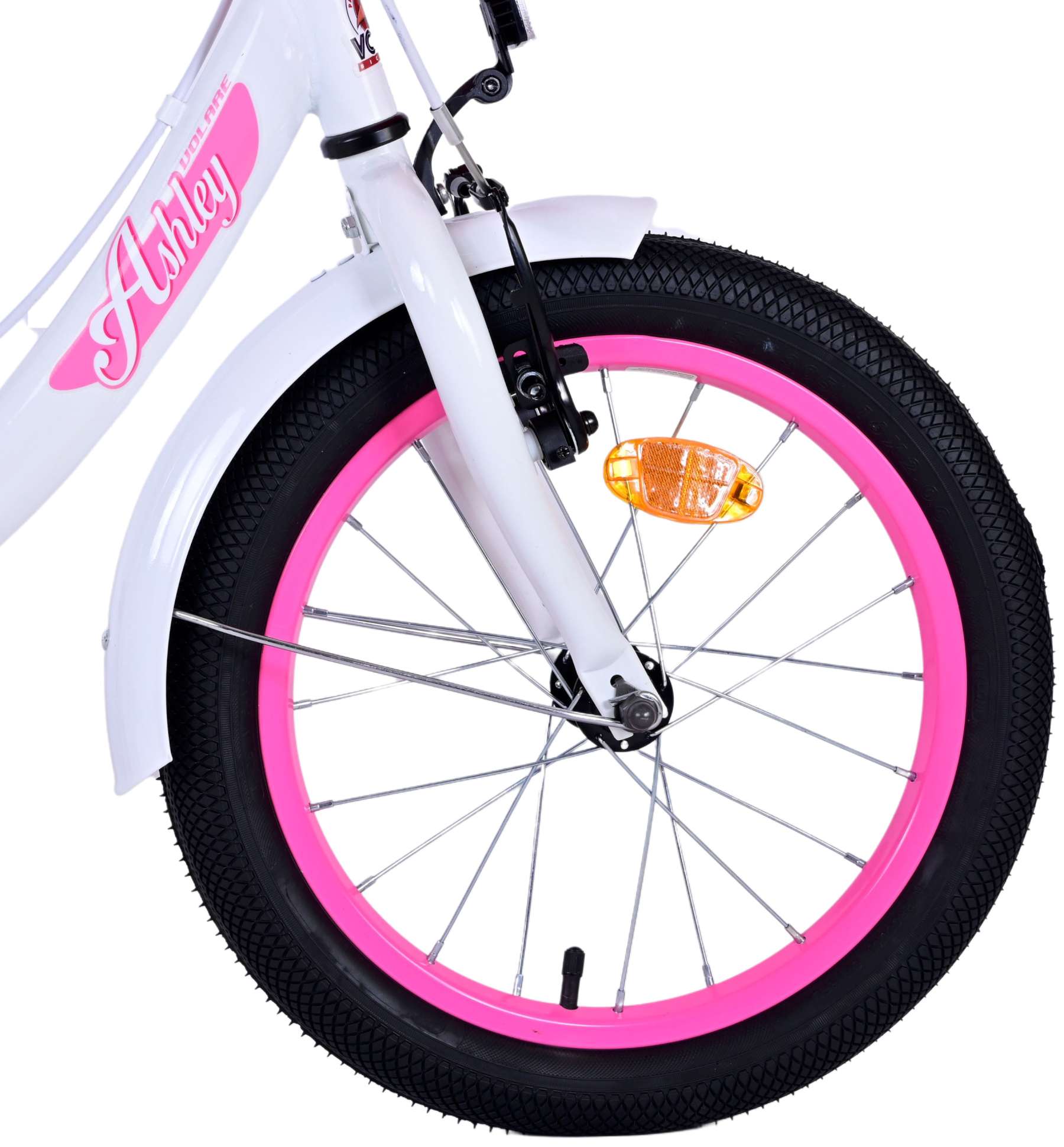 Volare Ashley Kinderfiets - Meisjes - 16 inch - Wit - Twee Handremmen