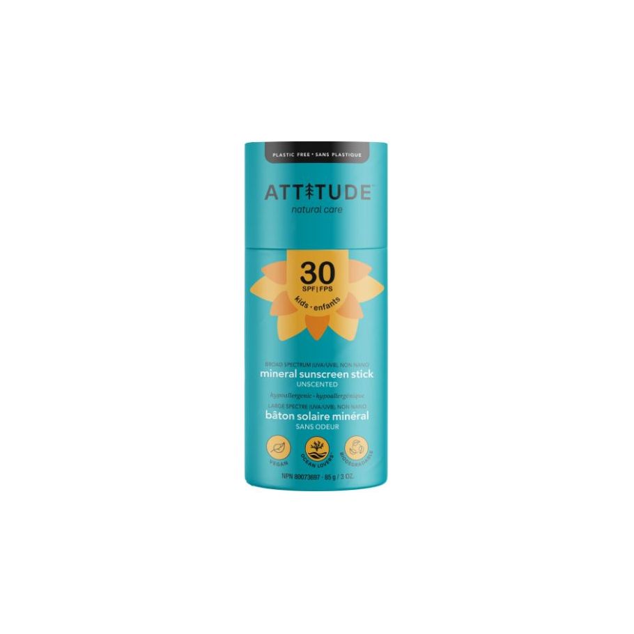 Attitude Zonnebrandstick Baby Kind SPF 30 Ongeparfumeerd