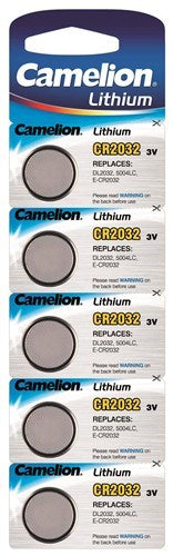 Camelion knoopcel batterij 3v cr2032 kaart a 5 stuks