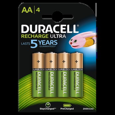Duracell aa batterij oplaadbaar 4 kaart 2500mah