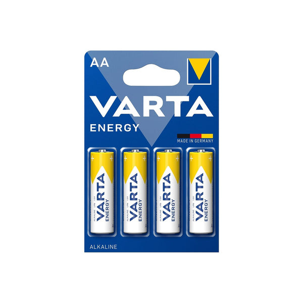 Piles alcalines Varta Energy, blister AA par 4. (emballage suspendu)