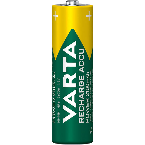 Piles AA rechargeables Varta NIMH 2100mA. Ready2Use, par 4. (emballage suspendu)