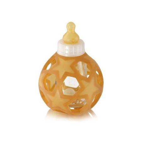 Hevea Zuigfles Glas met bal wit