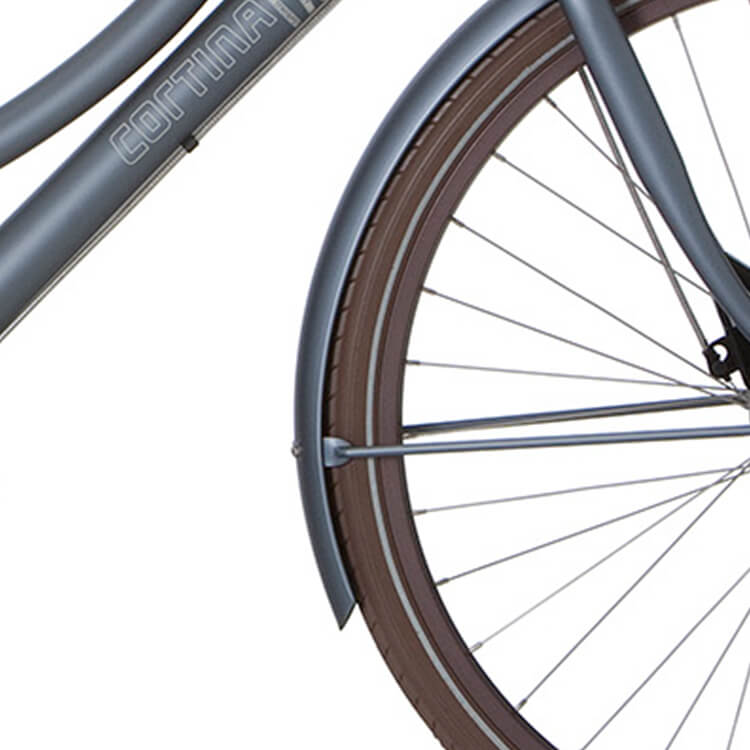 Cortina Spatbord voor 28 U4 zilver staal mat