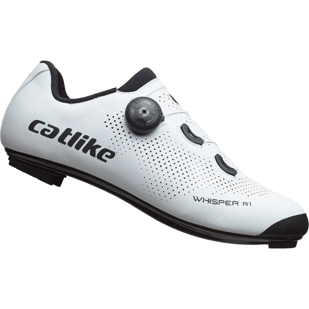 Katachtige raceschoenen Whisper R1 Nylon maat 46 wit