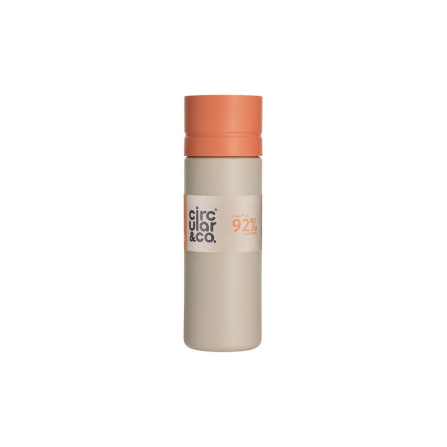 Circular Co. Ronde Fles 600 ml Crème Oranje