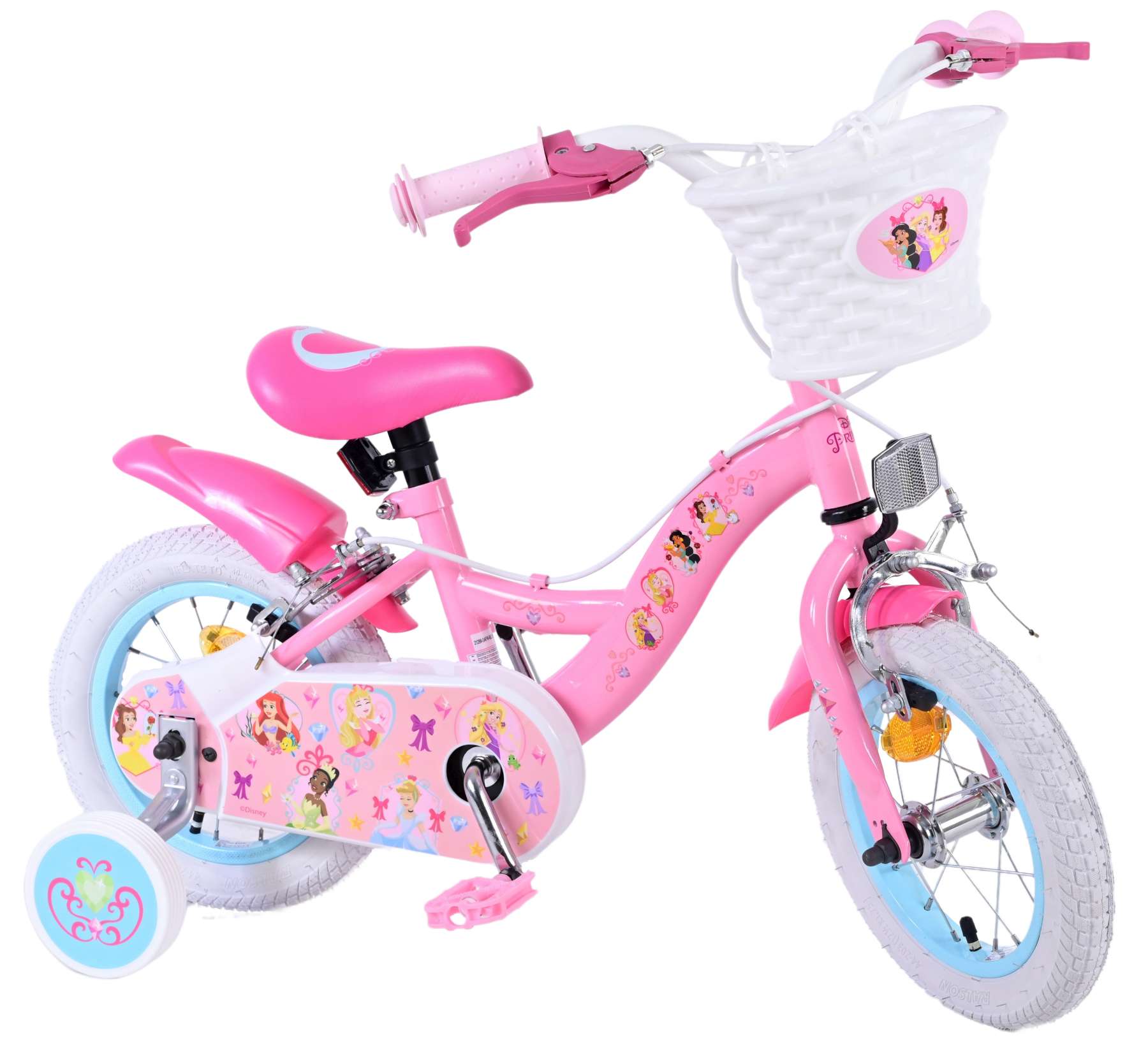 Disney Princess Kinderfiets Meisjes 12 inch Roze Twee Handremmen
