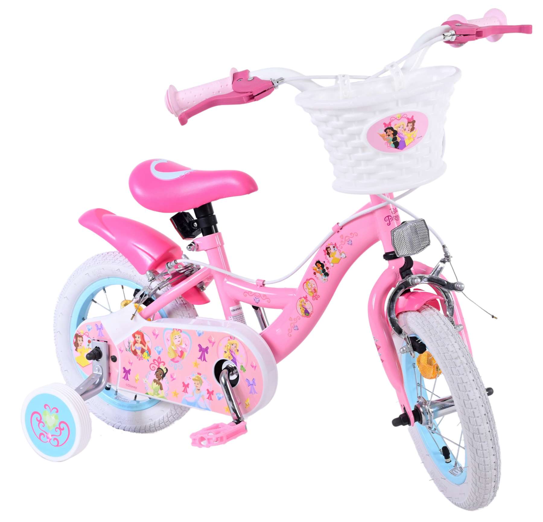 Disney Princess Kinderfiets Meisjes 12 inch Roze Twee Handremmen