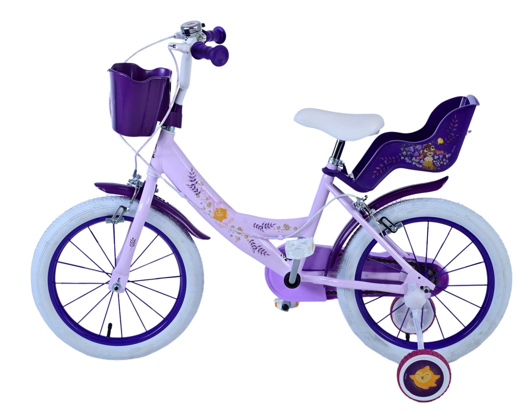 Disney Wish Kinderfiets - Meisjes - 16 inch - Paars - Twee handremmen