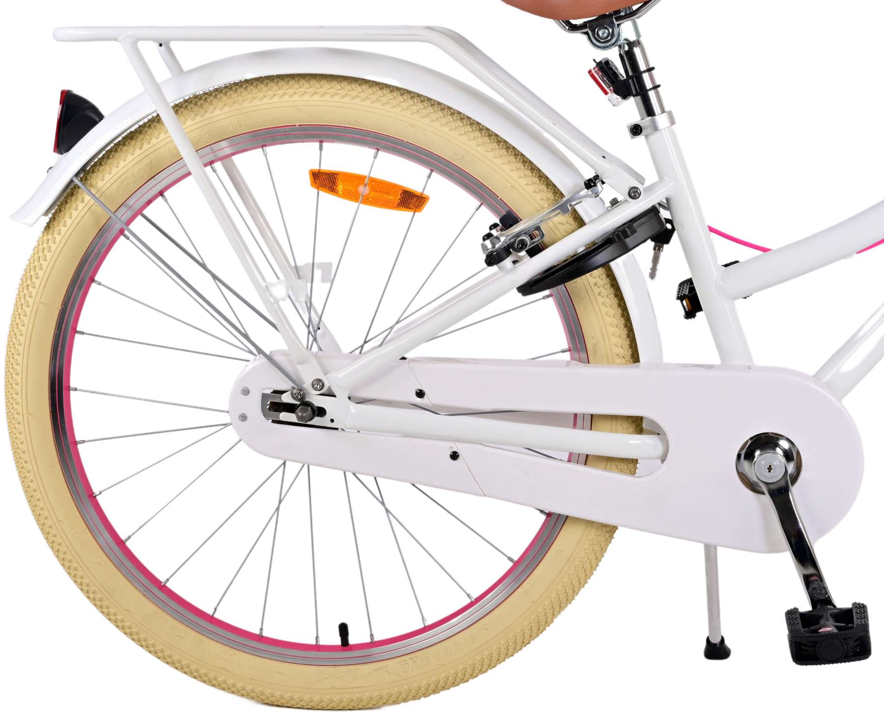 Volare Excellent Kinderfiets - Meisjes - 24 inch - Wit - Twee handremmen