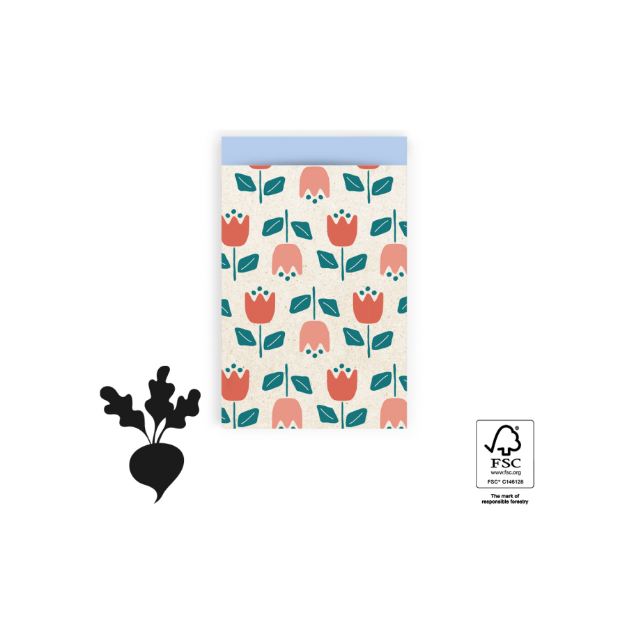 House of Products Cadeauzakjes Tulpen Hemelsblauw 12x19cm 200st