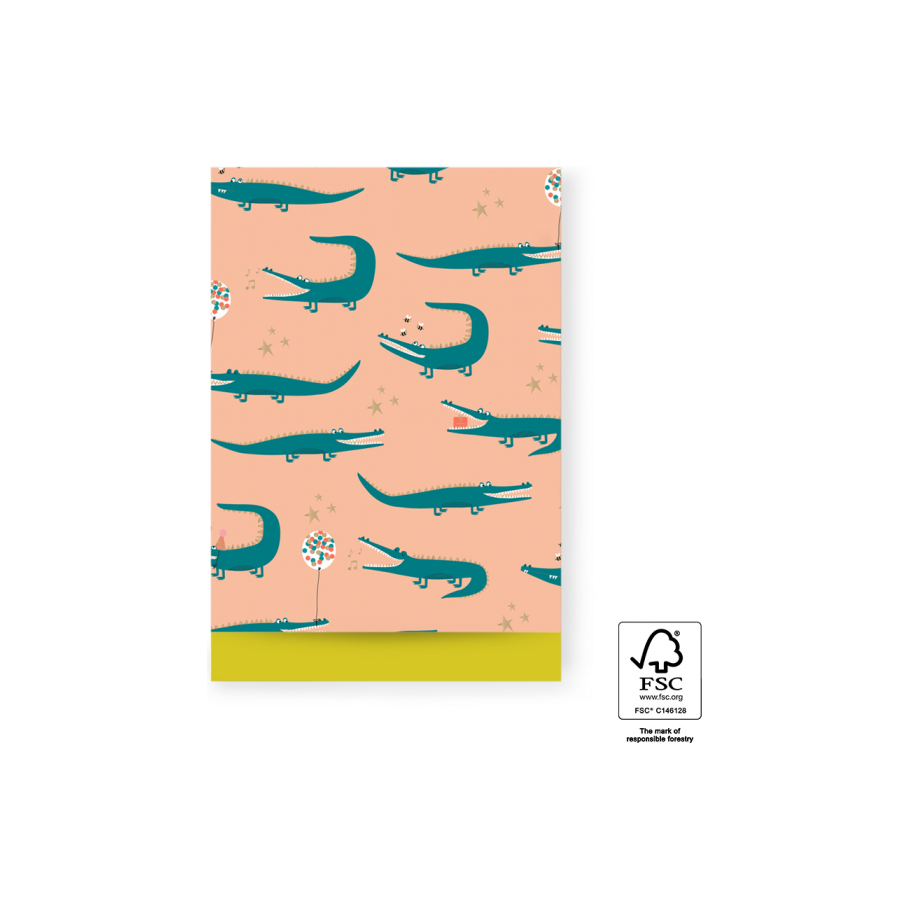 House of Products Cadeauzakjes Krokodil Geel 17x25cm 200st