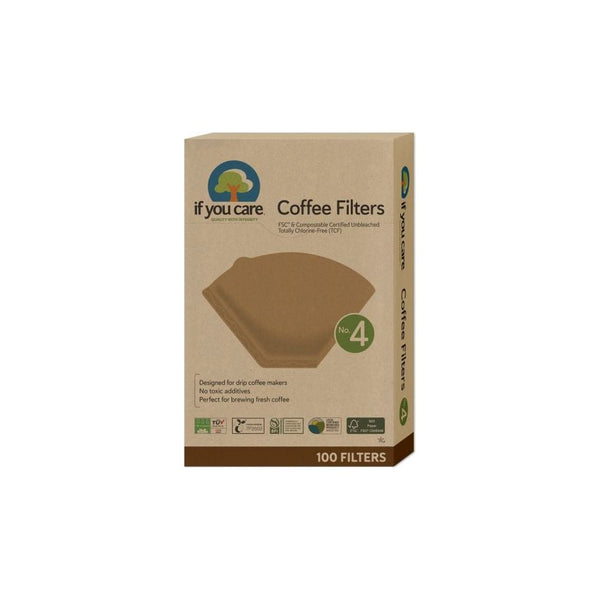 If You Care Koffiefilters No. 4 FSC ongebleekt, chlorine-vrij papier 100st.