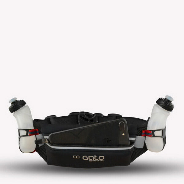 Outwet Gato 2 Flask Belt Hydration zwart één maat