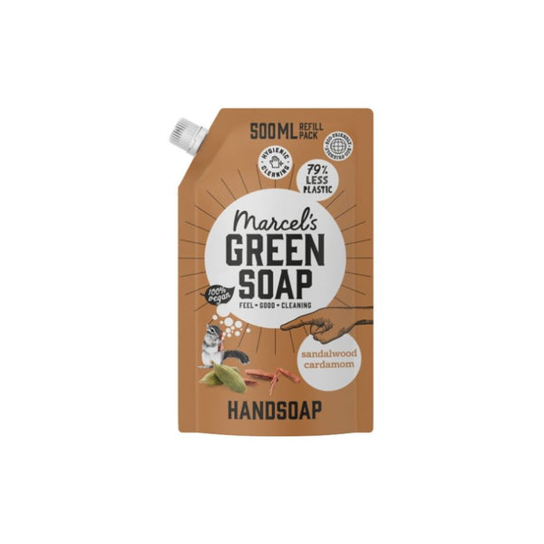 Marcels Green Soap Handzeep Sandelhout Kardemom 500ml navulzak