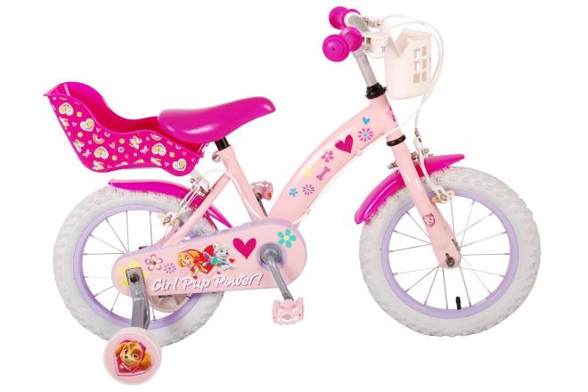 Paw Patrol Kinderfiets - Meisjes - 14 inch - Roze - Twee handremmen