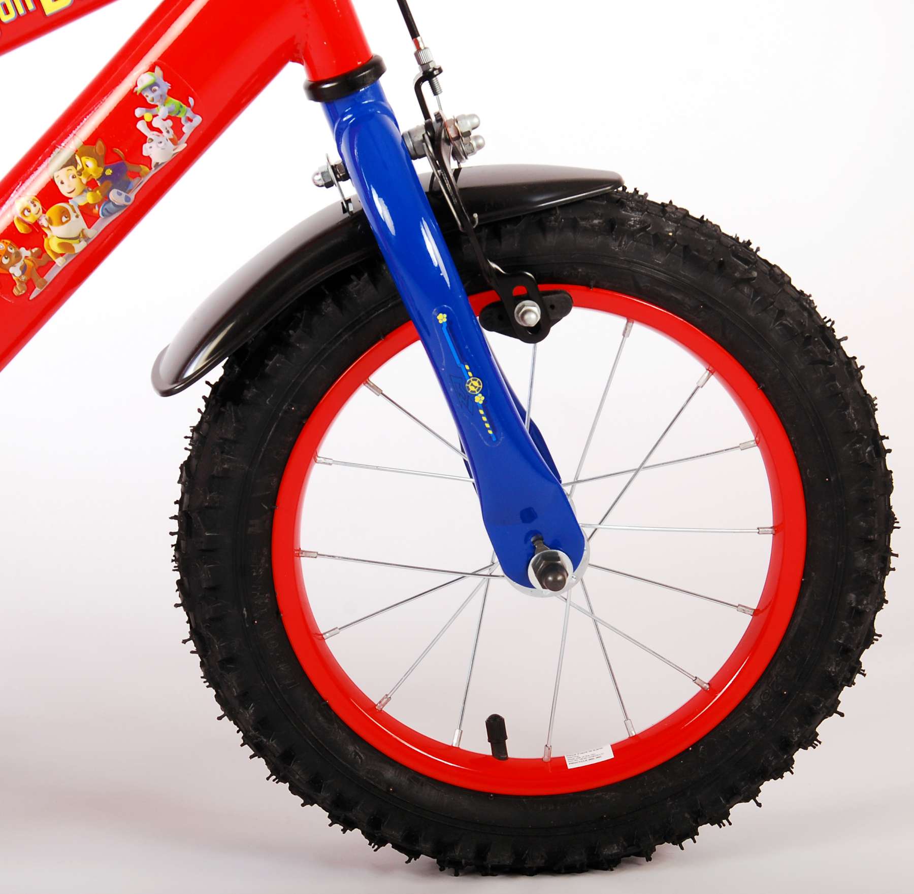 Paw patrol kinderfiets - jongens - 14 inch - rood blauw