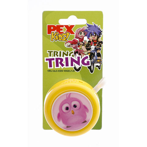 PexKids fietsbel Vrij als een vogel geel