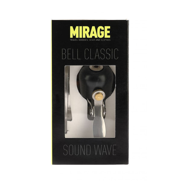 Mirage bel 27mm classic sound wave zwart + 2 stalen brackets