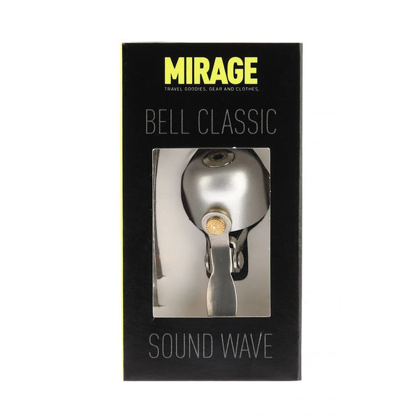 Mirage bel 27mm classic sound wave zilver +2 stalen brackets