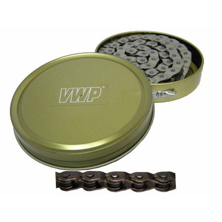 Vwp ketting 1 2-3 32 102 bmx f teflon gecoat (in blik) zilver