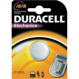 Pile bouton Duracell Cr1616 | Lithium | 3V | 55mAh