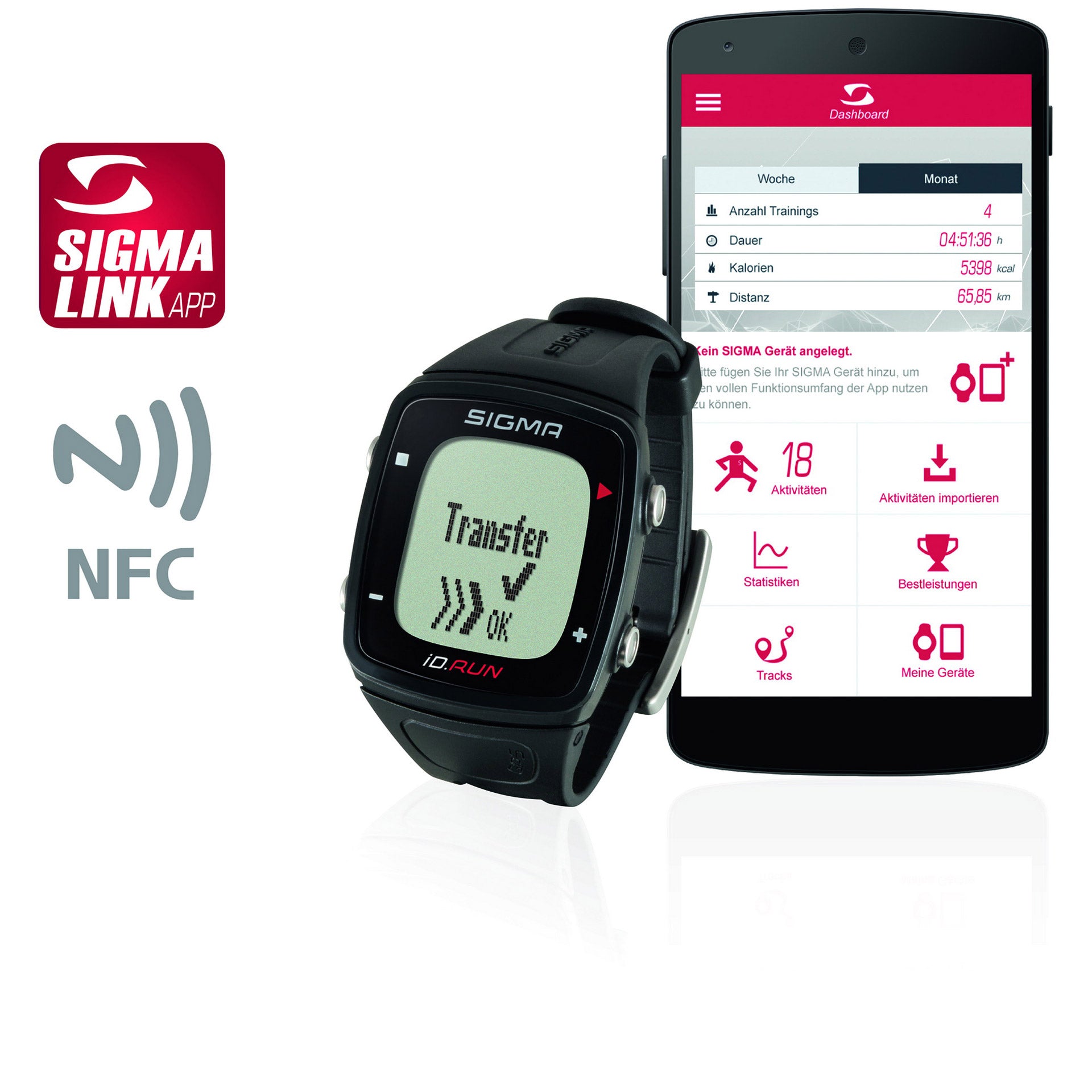Sigma iD.RUN Montre de sport vert sapin 24820