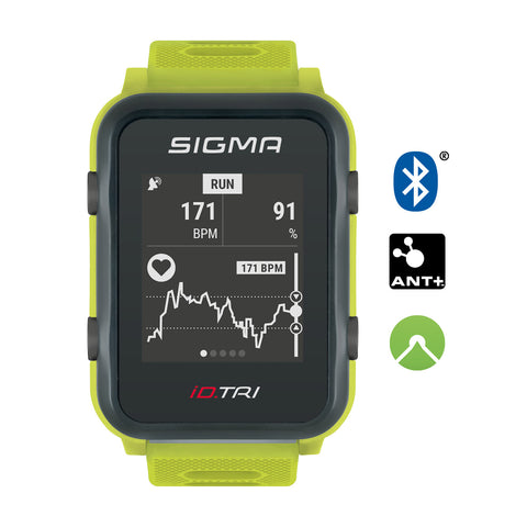 Sigma iD.TRI Neon Green Basic Sporthorloge
