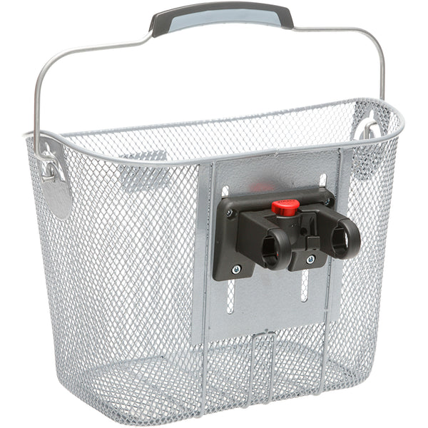 New Looxs Front Basket | 19 Liters | Steel | Silver | Klickfix
