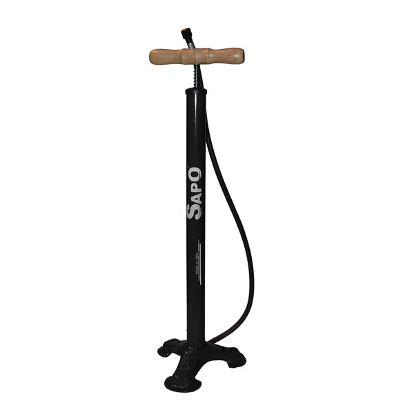 Sapo no. 4 floor pump ergo. wooden handle HV FV black