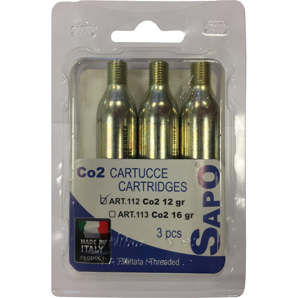 Sapo Air Cartridges (3) 12gr. CO2 Blister