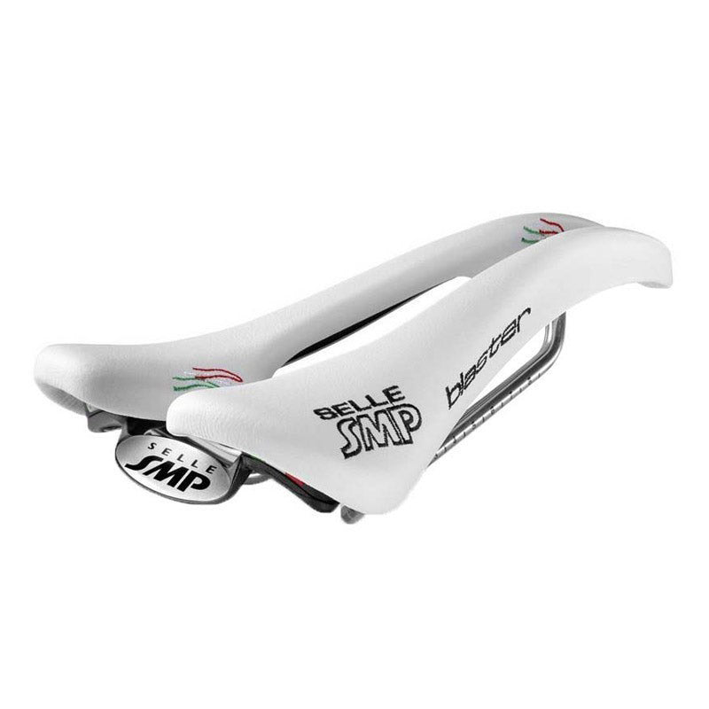 Selle smp smp zadel pro blaster wit met roestvrijstalen rail