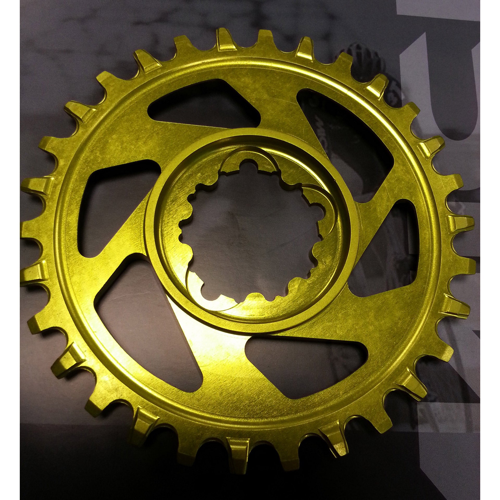 Miche Kettingblad 11V 30T XM SR geel aluminium