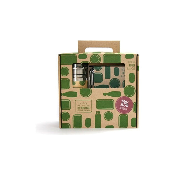 Eco-Brotbox Cadeauset Lunchbox en Drinkfles 500ml