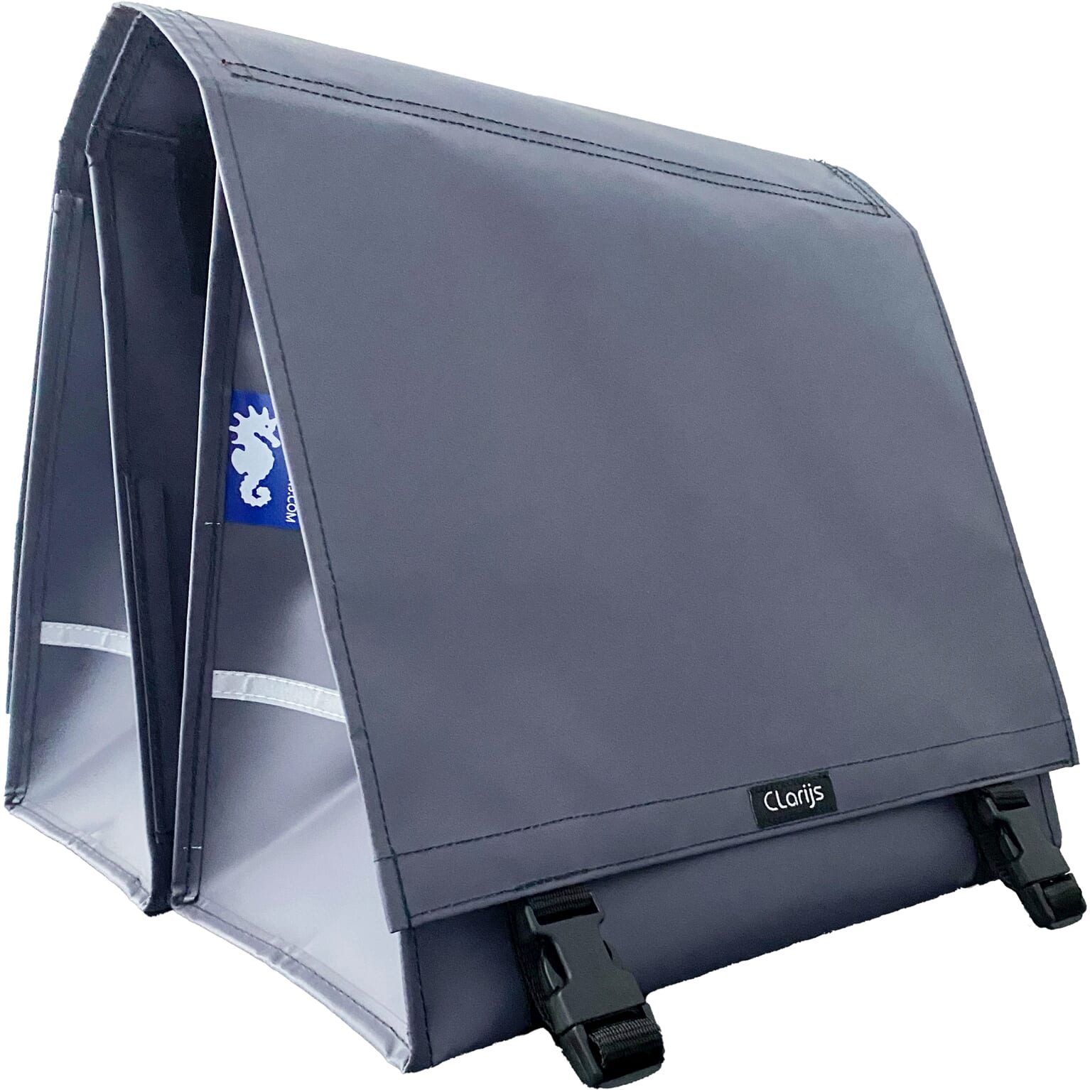 Fietstas dubbel XL PVC 46L mat grijs