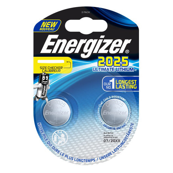 Pile bouton Energizer Cr2025 | Lithium | 3V | 170 mAh