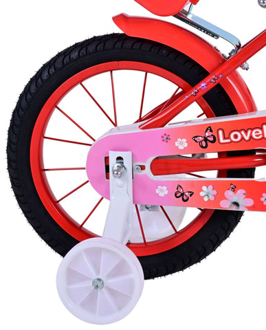 Volare Lovely Kinderfiets - Meisjes - 14 inch - Rood Wit