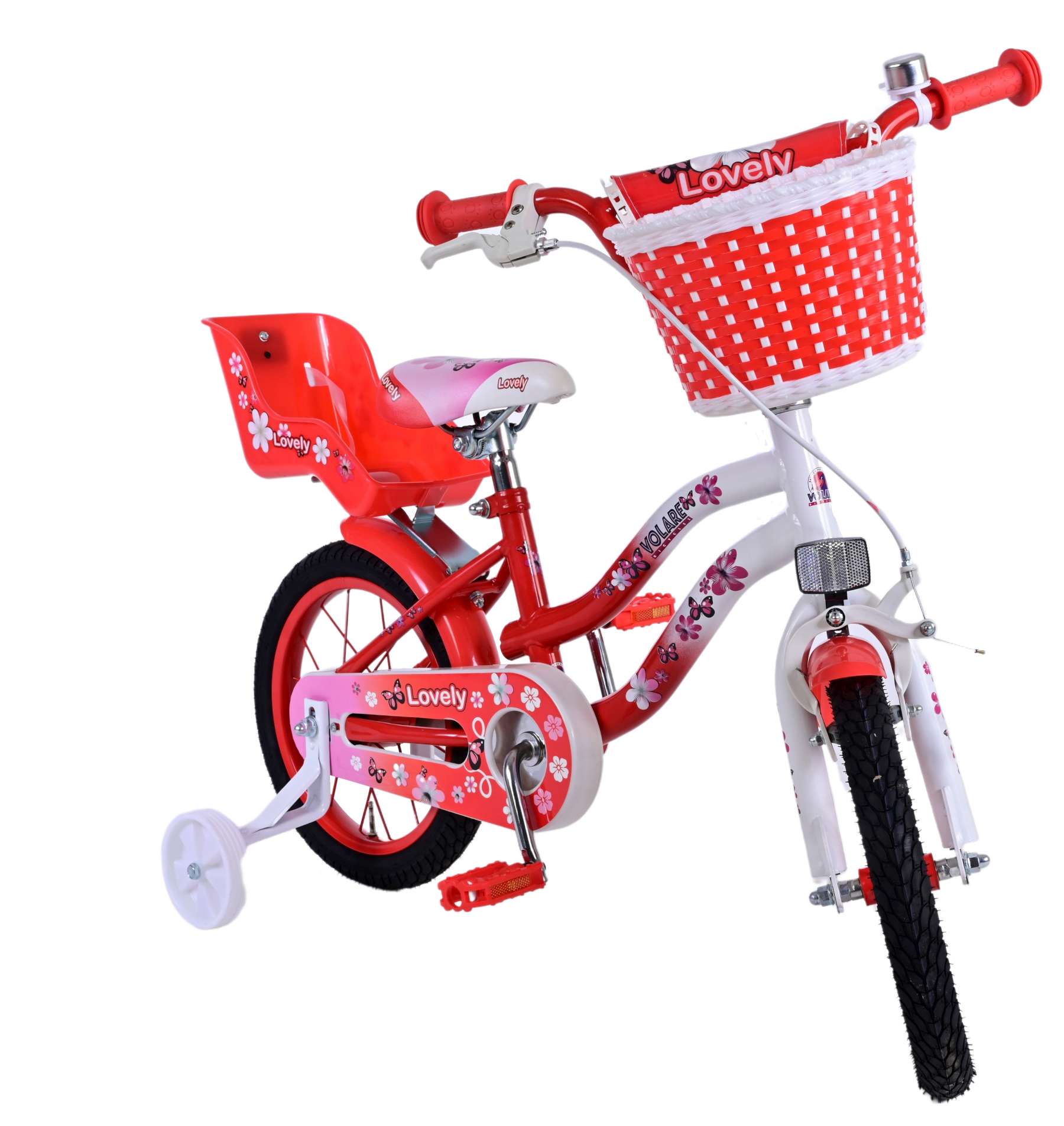 Volare Lovely Kinderfiets - Meisjes - 14 inch - Rood Wit