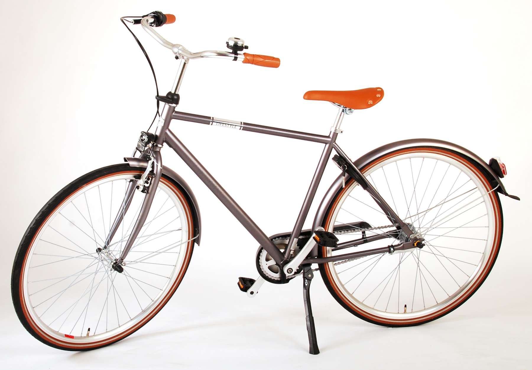 Volare Lifestyle Jongensfiets - Tiener - 48 cm - lage zadelstand- Grijs - 3 versnellingen