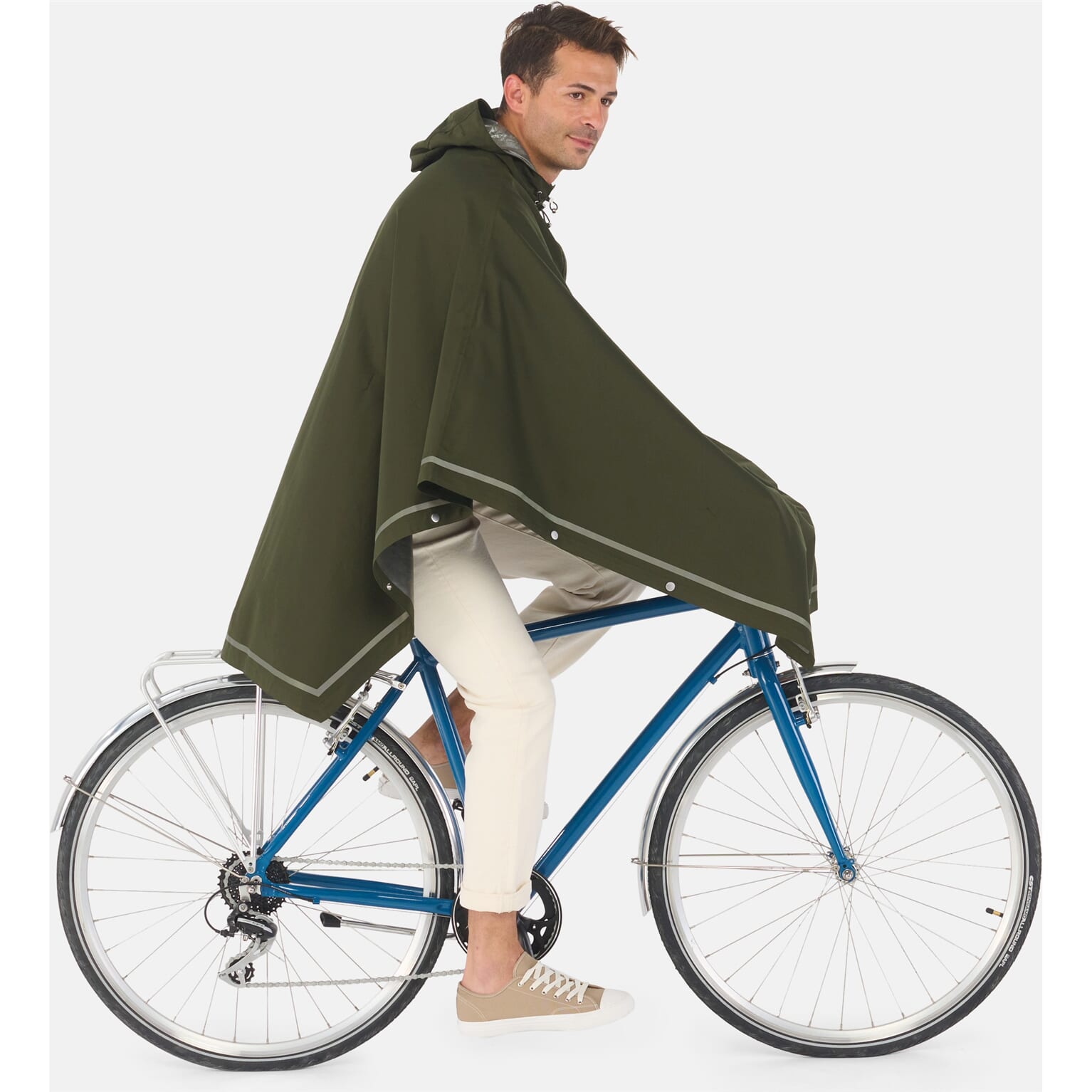 Weathergoods Zweden Weathergoods Zweden poncho Imbris Groen ML