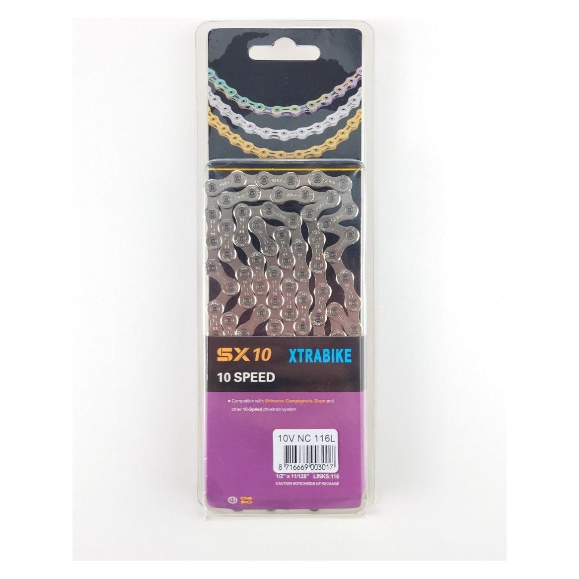 Xtrabike ketting 10v nc 116l