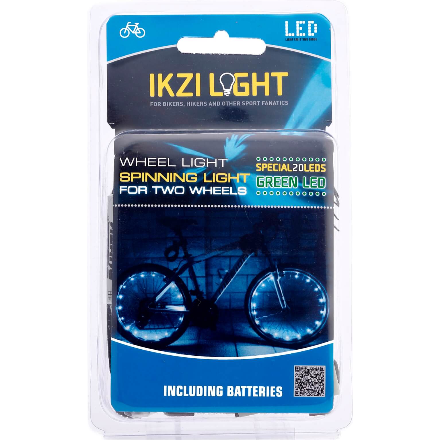 Eclairage de roue IKZI pour 2 roues - leds vertes