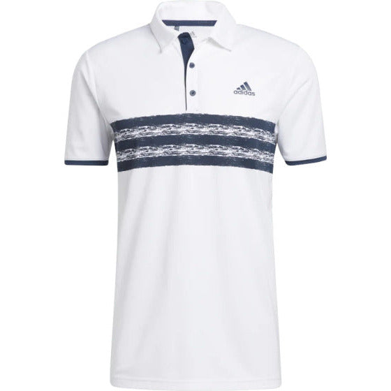 golfpolo Core heren polyester wit navy maat XS
